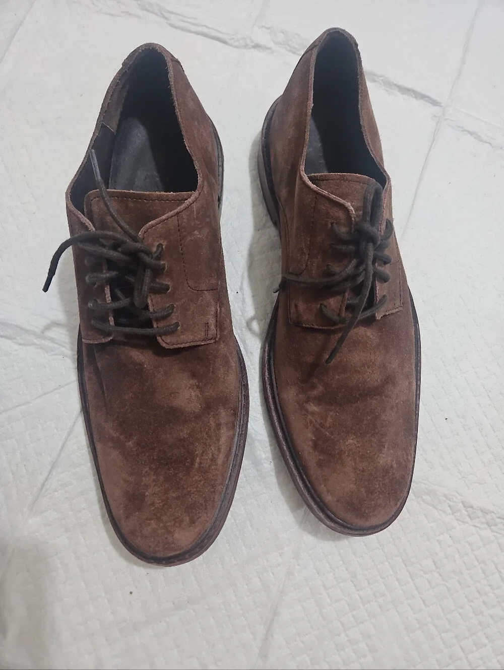 Cole Haan Men's Brown Suede Derby Shoes - Classic Lace-Up Dress Shoes Sz 9.5